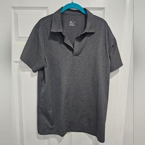 Men's Charcoal Gray Quick Dry Polo Shirt